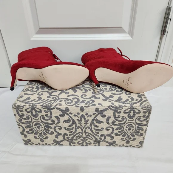 Kate Spade New York- Women's Dillane Ankle Booties in CHERRY RED - Picture 4 of 6